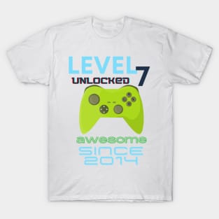 Level 7 Unlocked Awesome 2014 Video Gamer T-Shirt